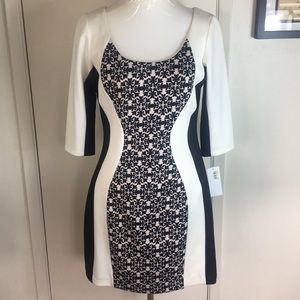 NWT Black & White Dress, Flattering🧡💛💚